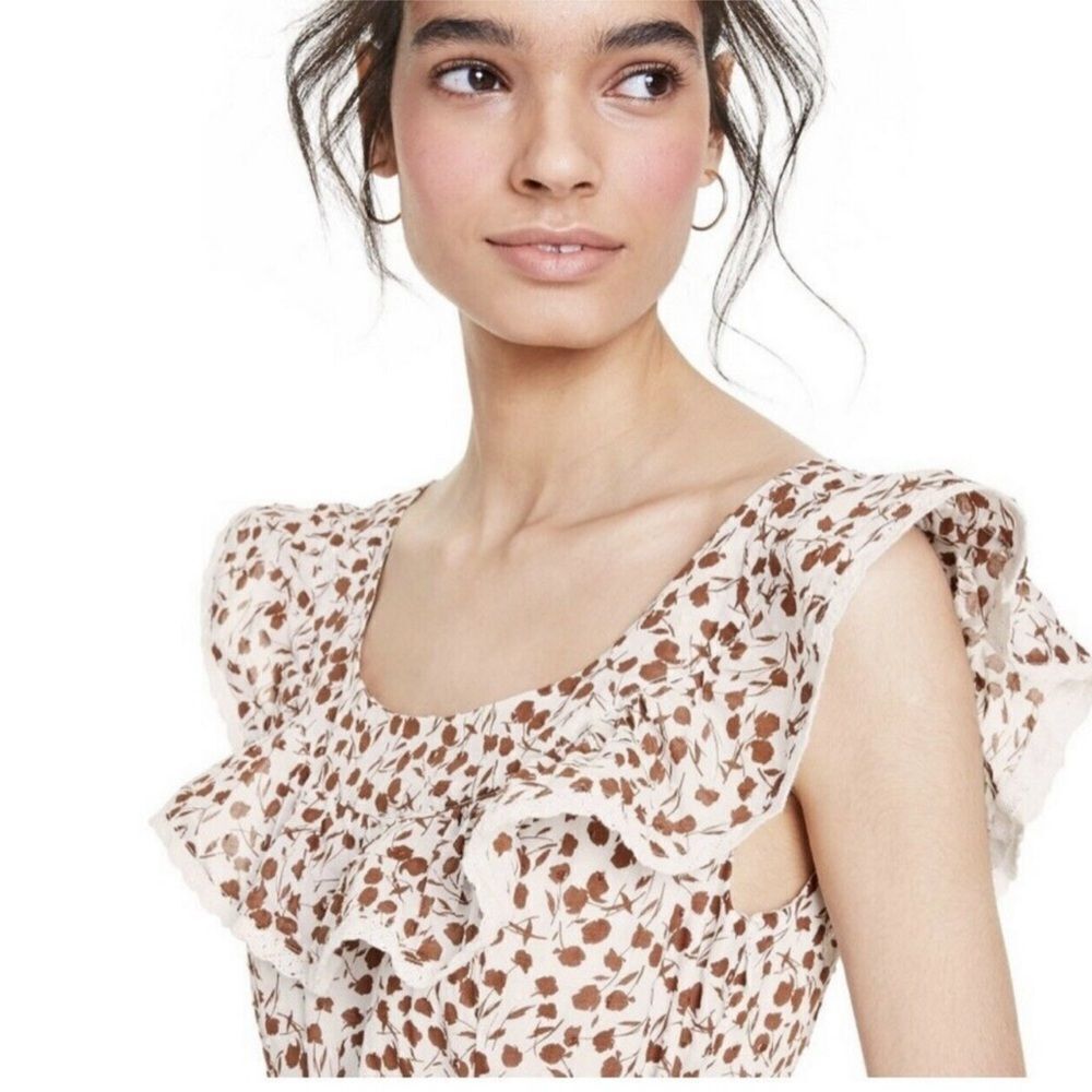 RIXO NWT brown floral dress - Picture 3 of 7